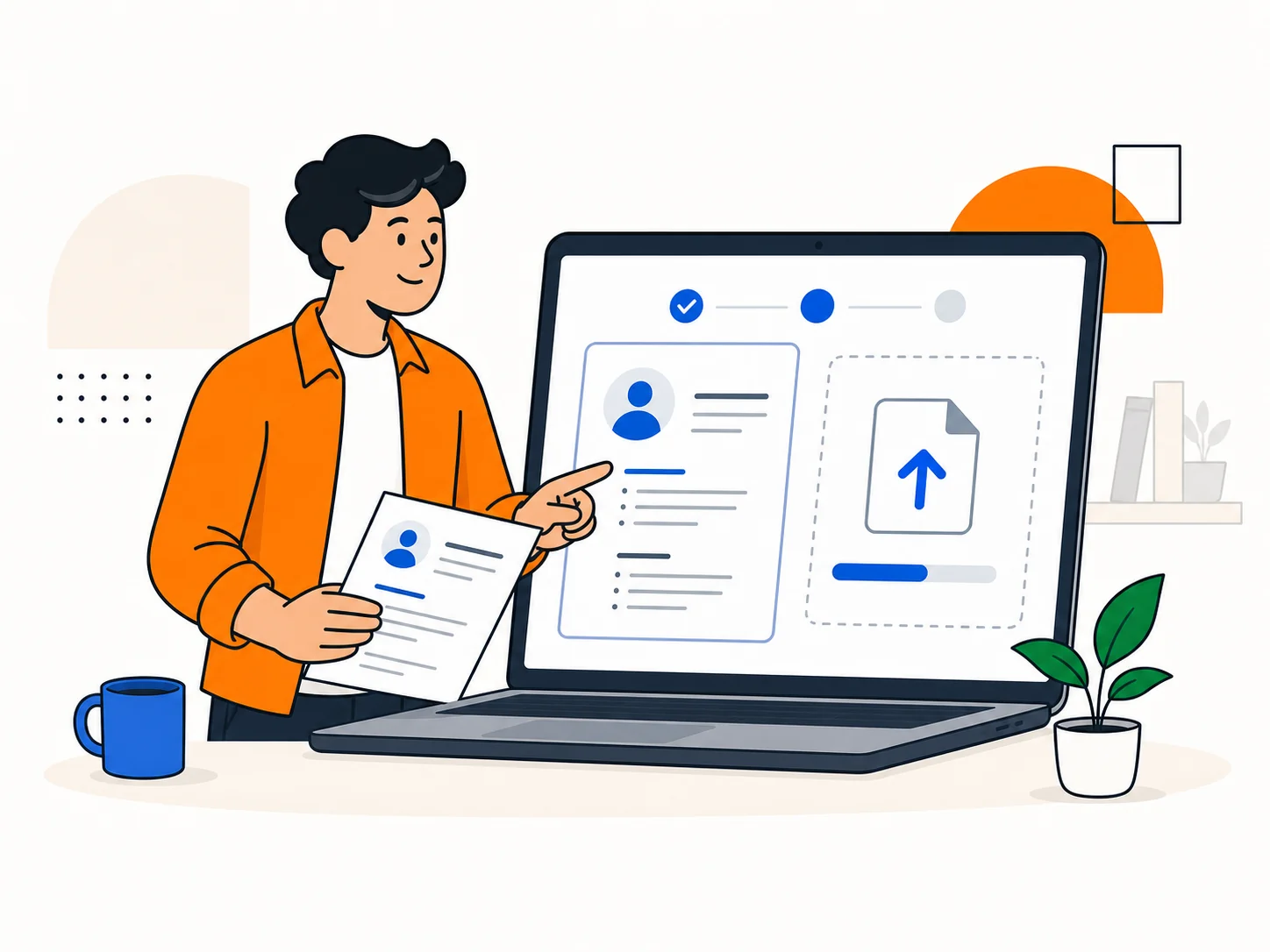 A job seeker reviewing and importing a CV in Aplly